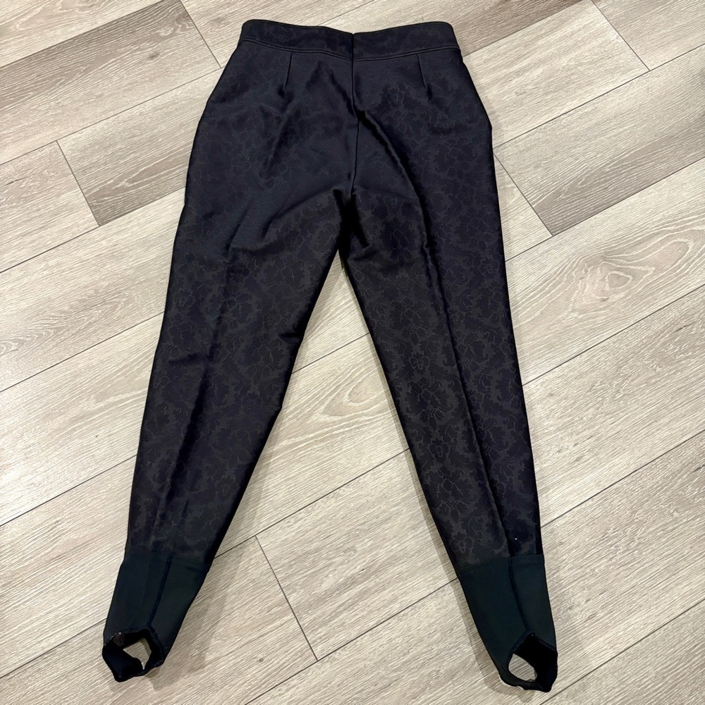 Bogner Wool Blend Black Jacquard Stirrup Ski Pant Size 14 - Picture 2 of 9